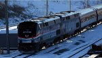 A close-up of heritage unit 145 on Amtrak #20(2)